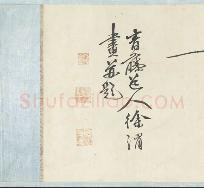 徐渭写意水墨画写生卷_01