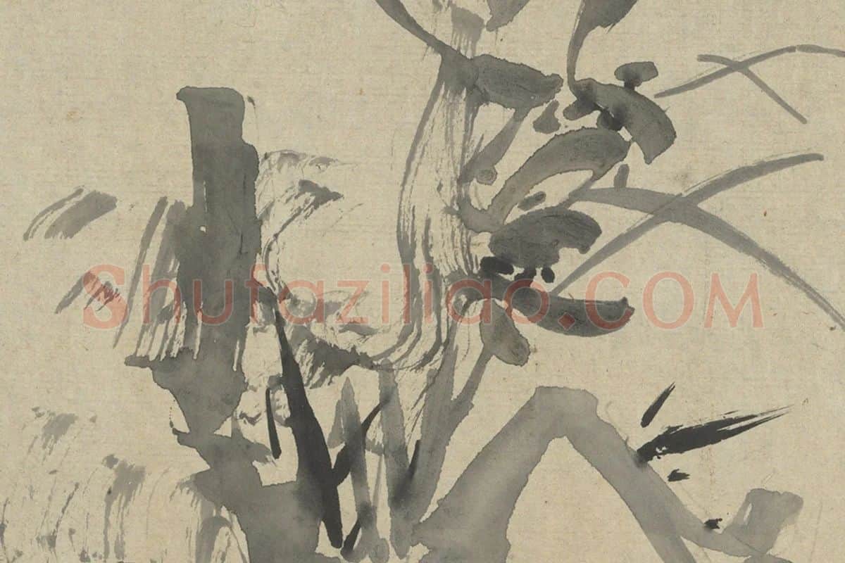 徐渭写意水墨画写生卷局部 (5)