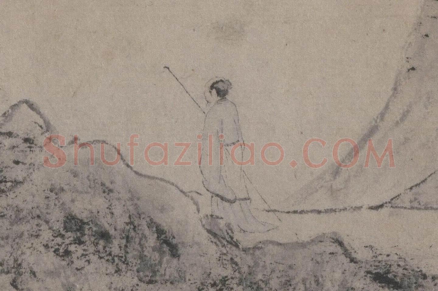 文徵明书画作品《林榭煎茶图》局部 (2)