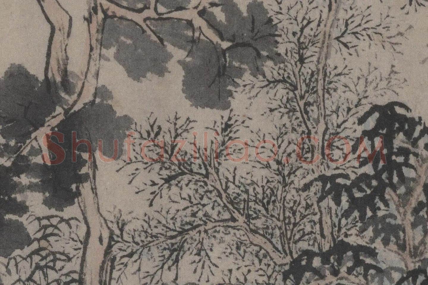 文徵明书画作品《林榭煎茶图》局部 (6)