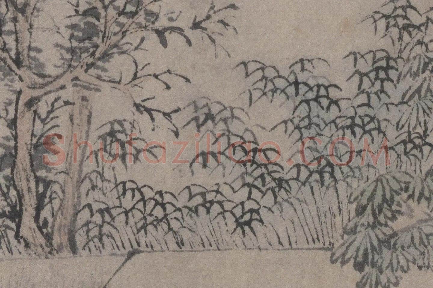 文徵明书画作品《林榭煎茶图》局部 (7)