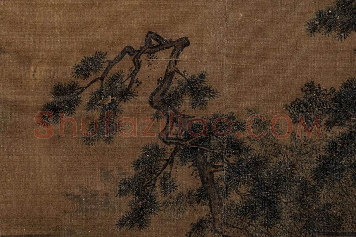 夏圭观瀑图局部 (2)