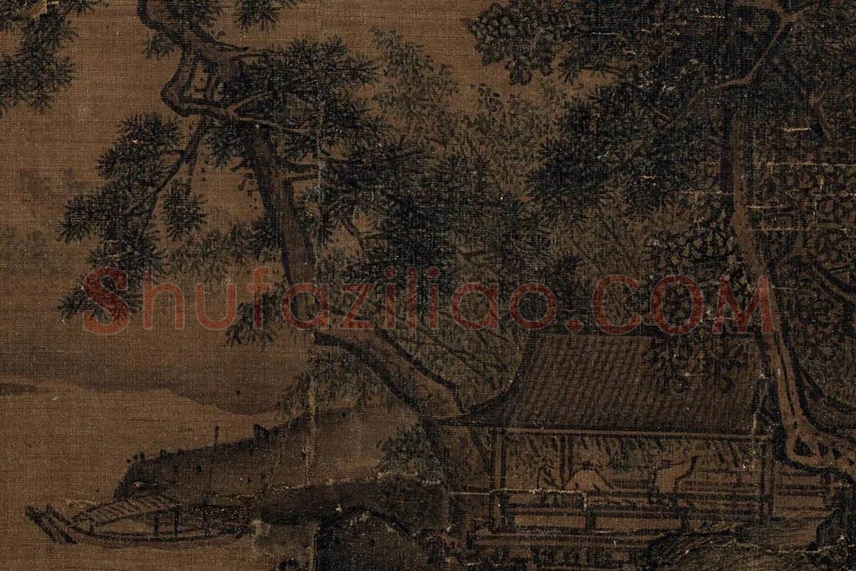 夏圭观瀑图局部 (3)