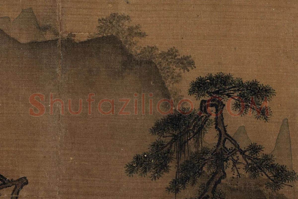 夏圭观瀑图局部 (4)