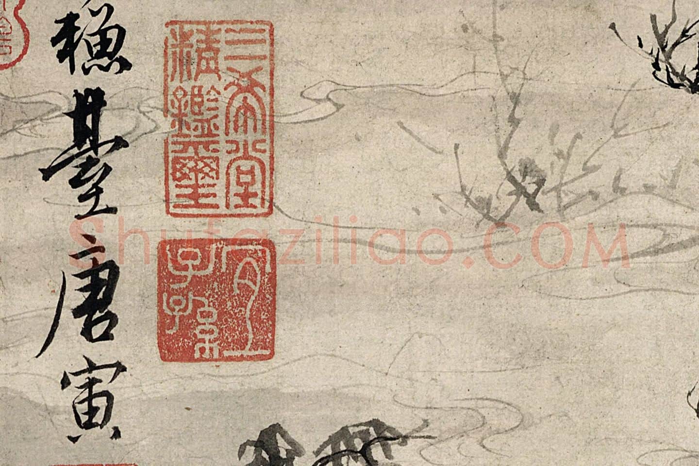 唐寅《悟阳子养性图》高清大图局部 (6)