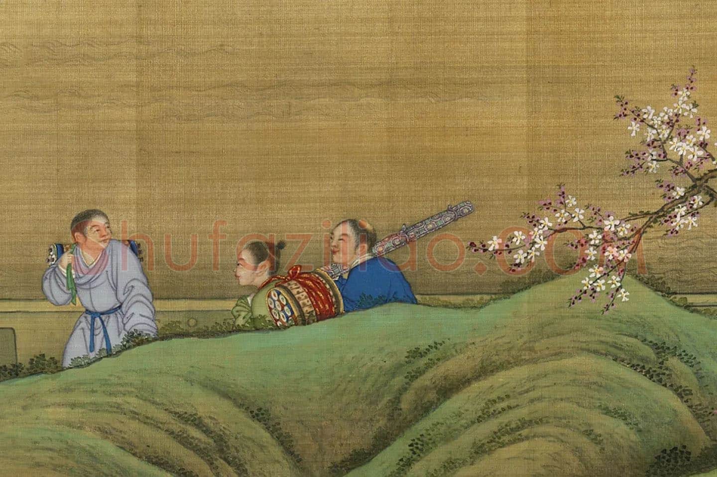 清《十八学士图卷》局部 (4)
