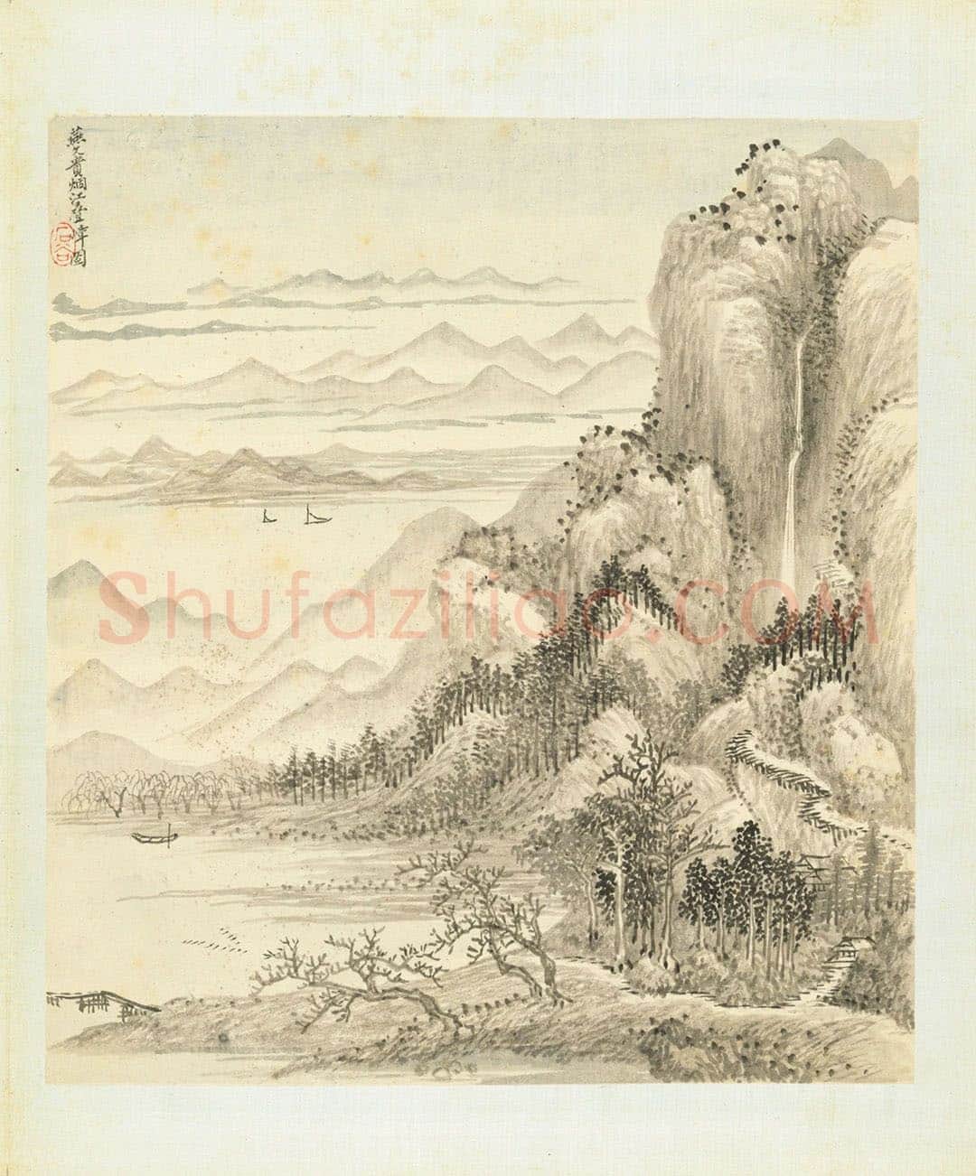 王翚山水画《仿燕文贵烟江叠嶂图》