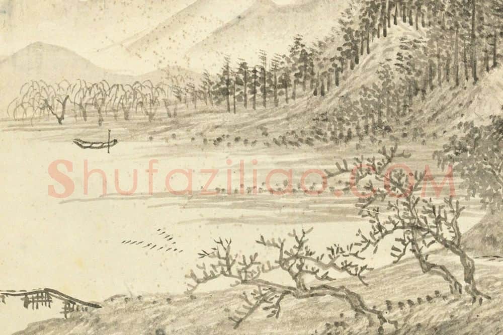王翚山水画《仿燕文贵烟江叠嶂图》局部 (2)