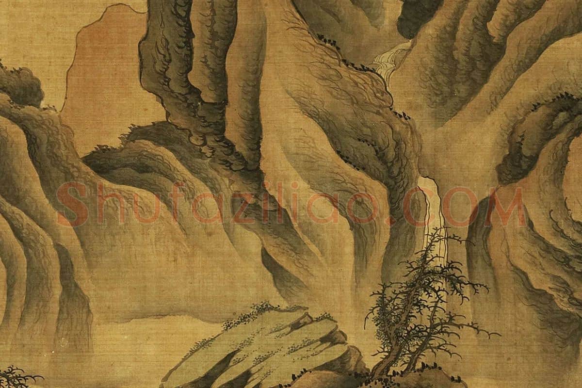 郭熙山水画《寒林蜀道卷》局部 (5)