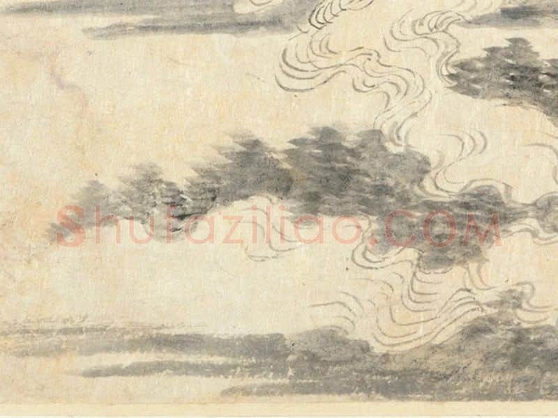 王翚《仿燕文贵山水》高清图片局部 (4)