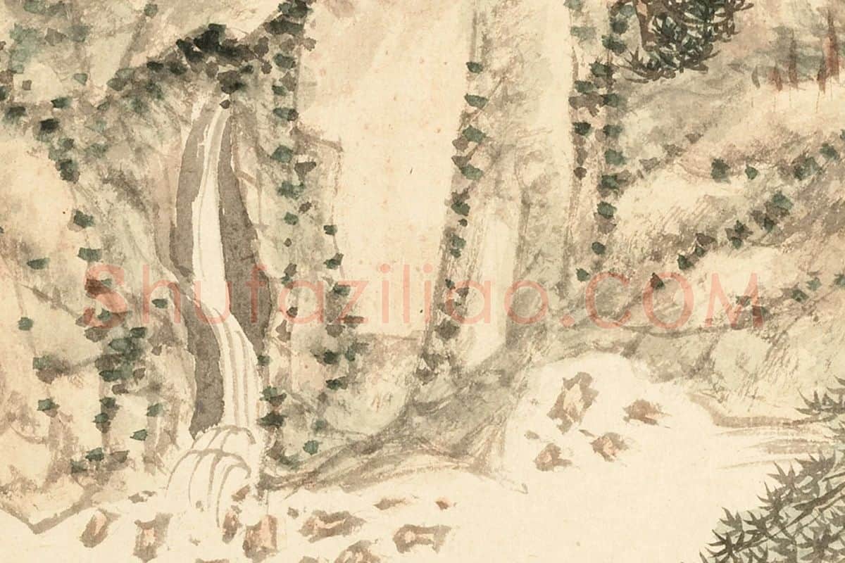 王学浩山水《仿燕文贵意》局部 (2)