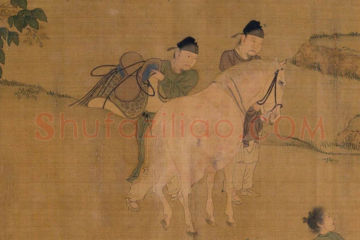 宋徽宗十八学士图卷局部 (1)