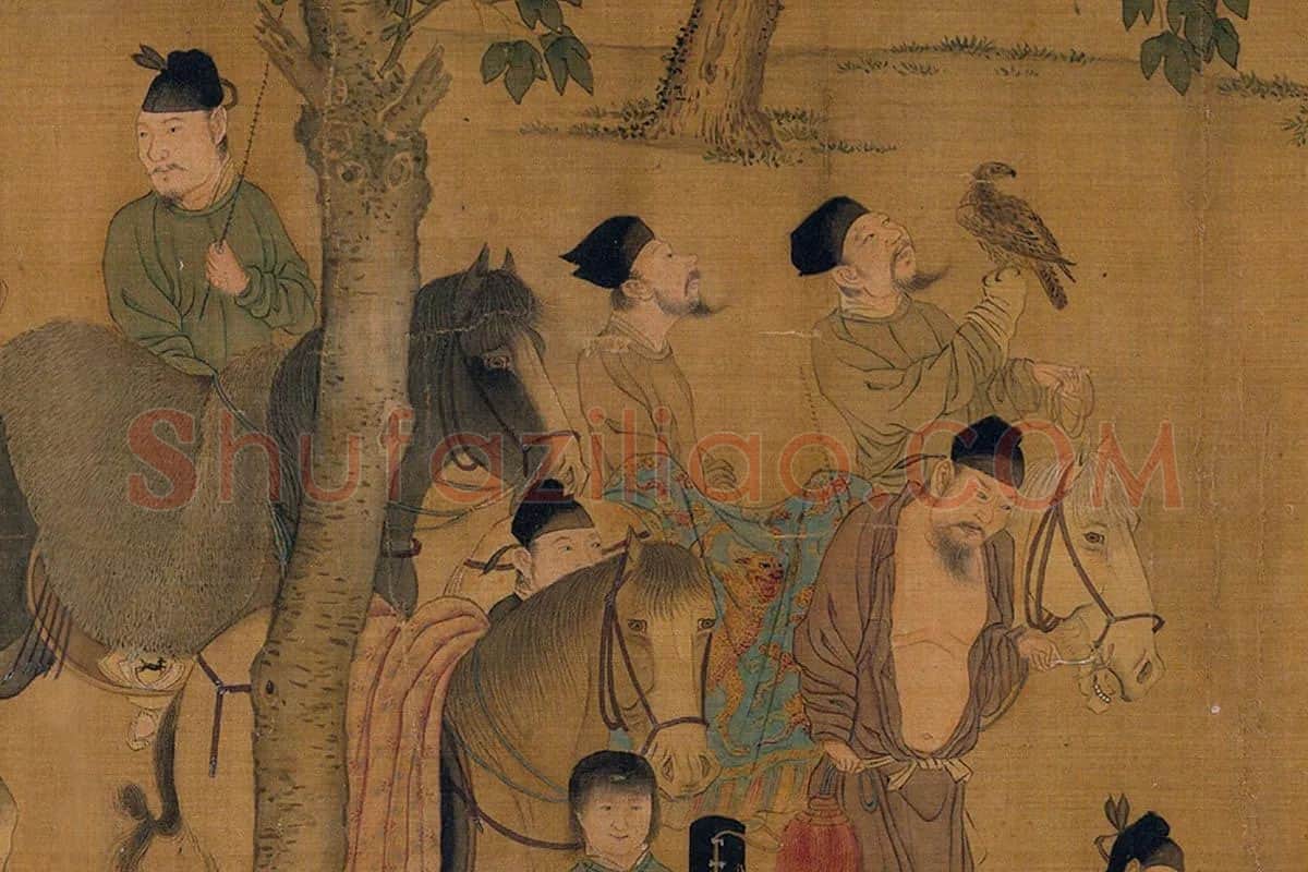 宋徽宗十八学士图卷局部 (2)