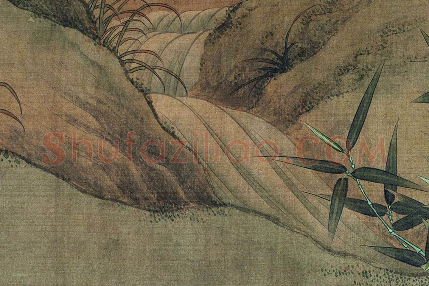 宋徽宗花鸟画《秋塘山鸟图》高清大图局部 (6)