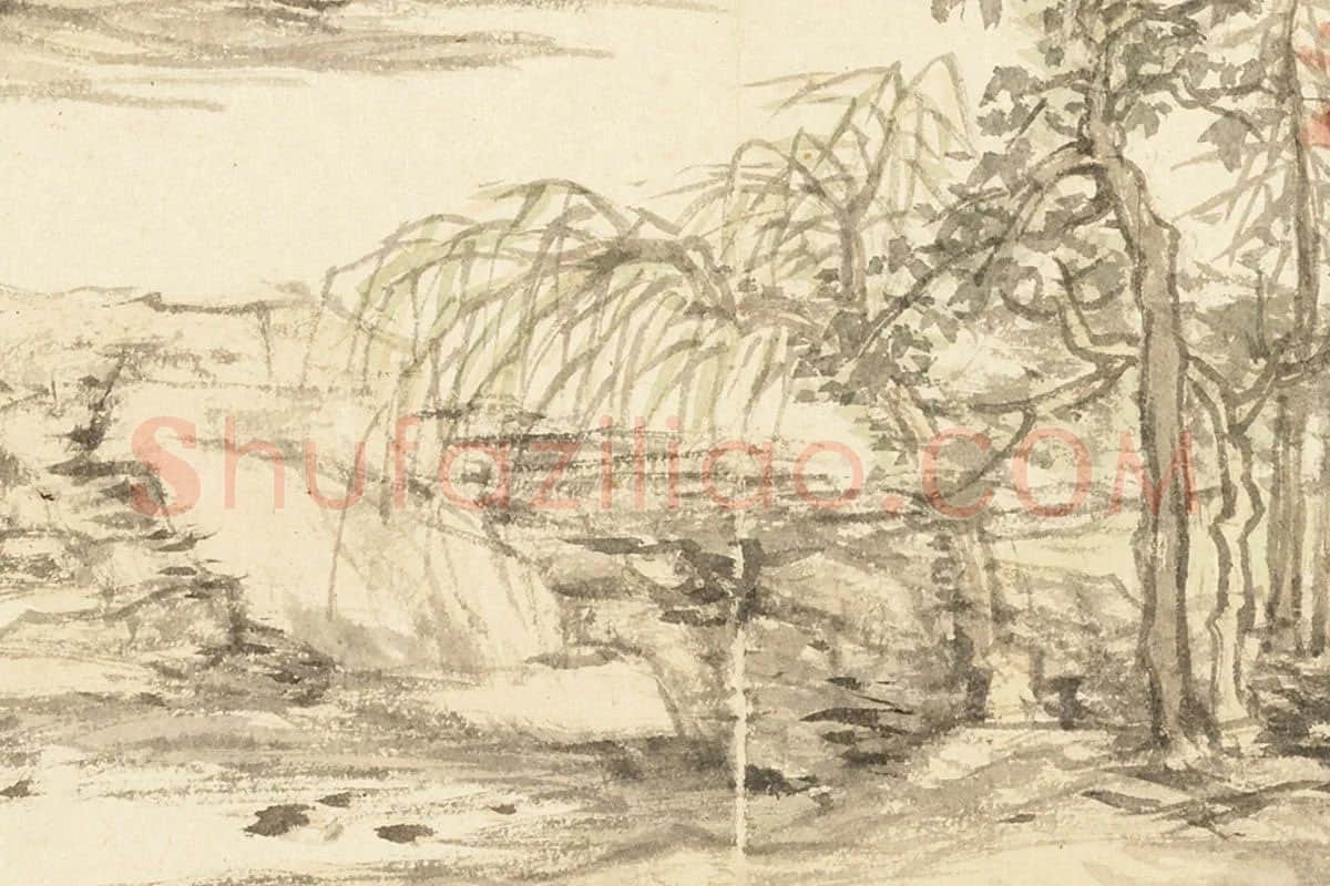 王学浩山水画册高清图片局部 (5)