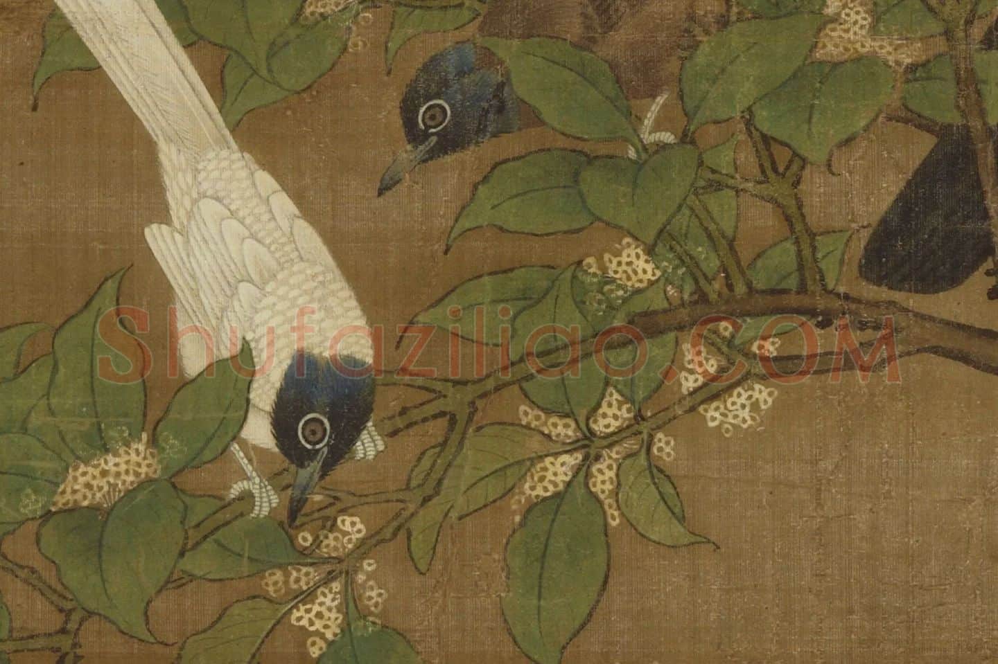 吕纪工笔花鸟《四季花鸟图》高清大图局部细节 (6)