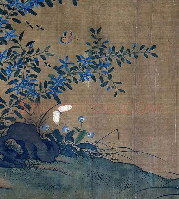 宋徽宗山花舞蝶卷_02