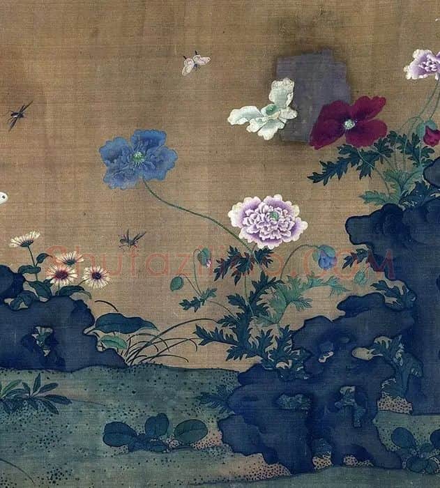 宋徽宗山花舞蝶卷_06