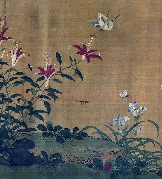 宋徽宗山花舞蝶卷_09