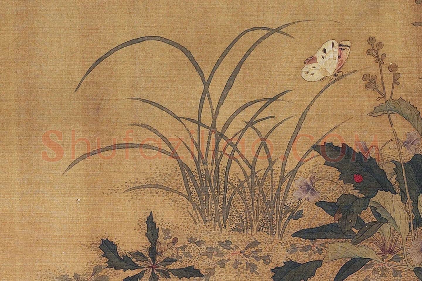 宋徽宗画猫《耄耋图卷》局部 (6)