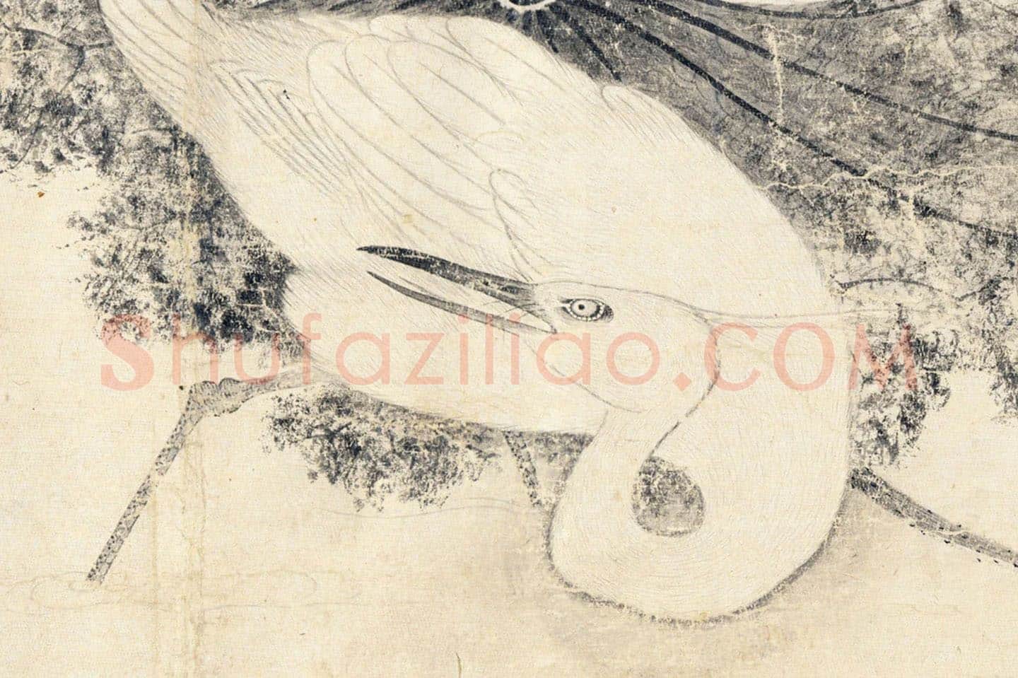 宋徽宗池塘秋晚图卷局部 (1)