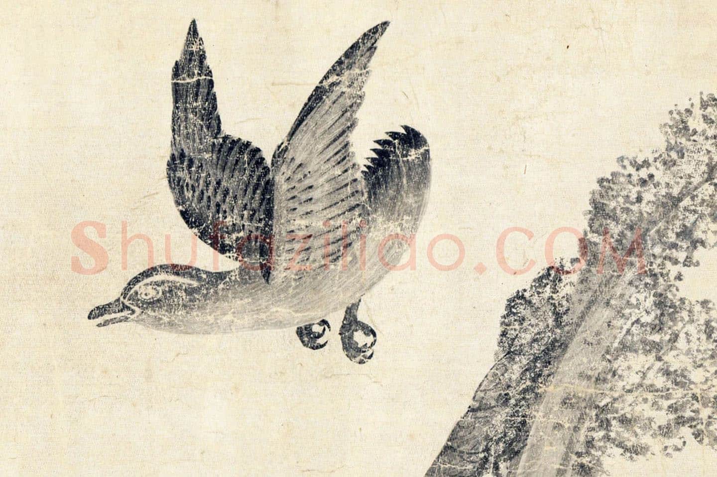 宋徽宗池塘秋晚图卷局部 (3)