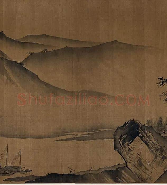 无款仿夏圭溪山清远卷_12
