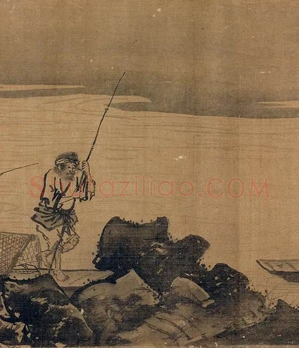 传夏圭山水人物画卷_02