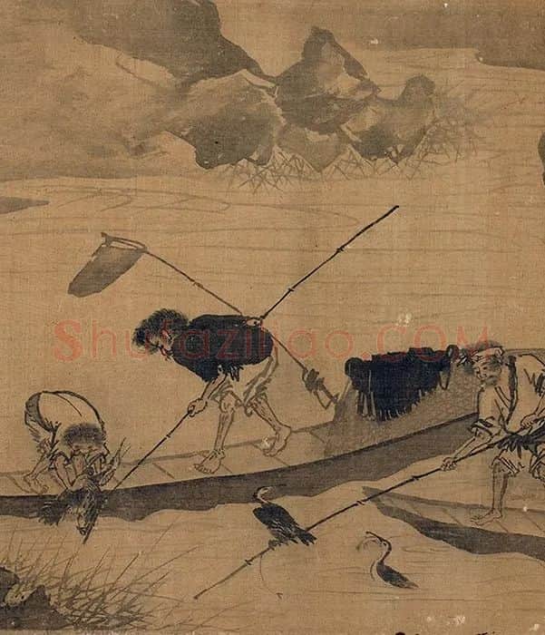 传夏圭山水人物画卷_03