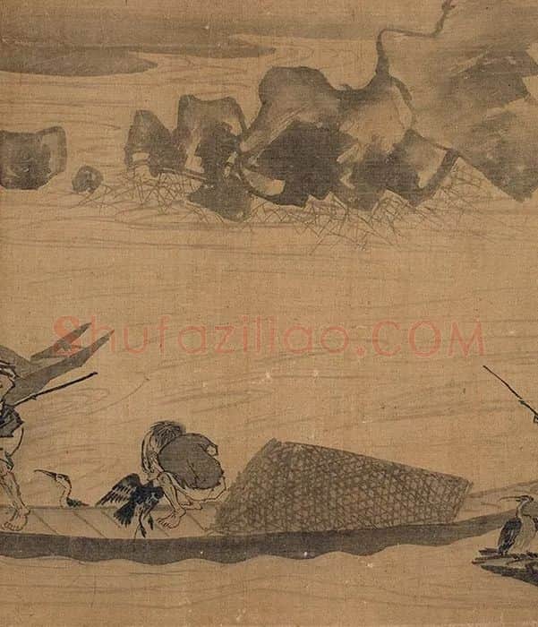 传夏圭山水人物画卷_04