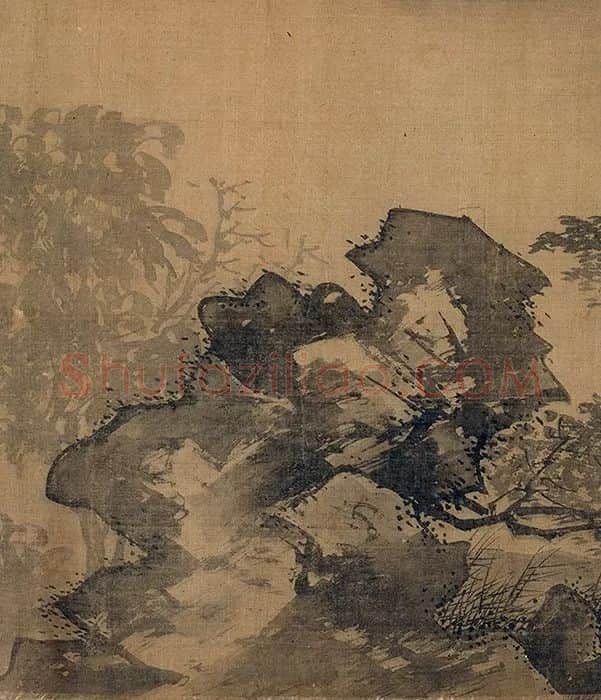 传夏圭山水人物画卷_07