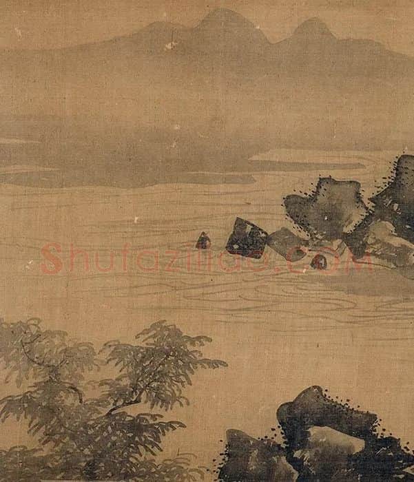 传夏圭山水人物画卷_14