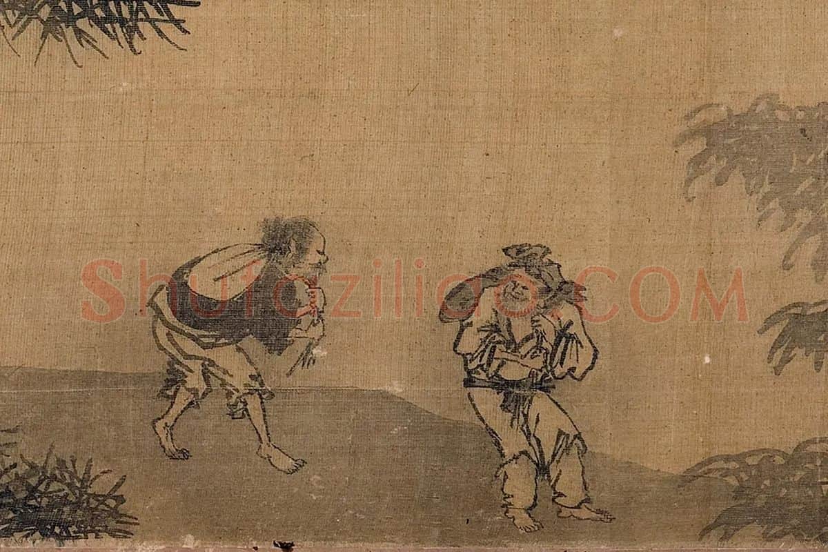 传夏圭山水人物画卷局部 (1)