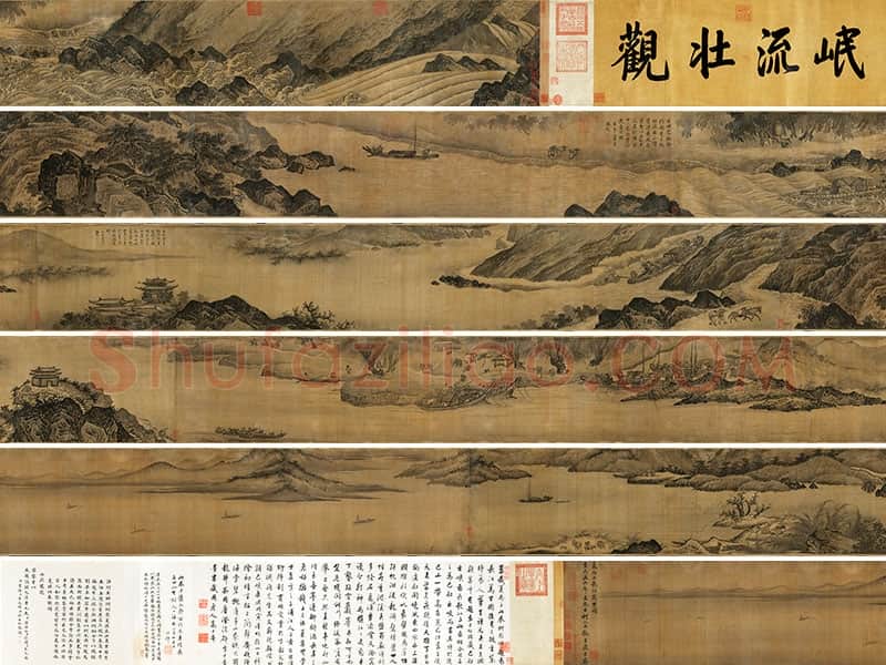夏圭《长江万里图》全卷