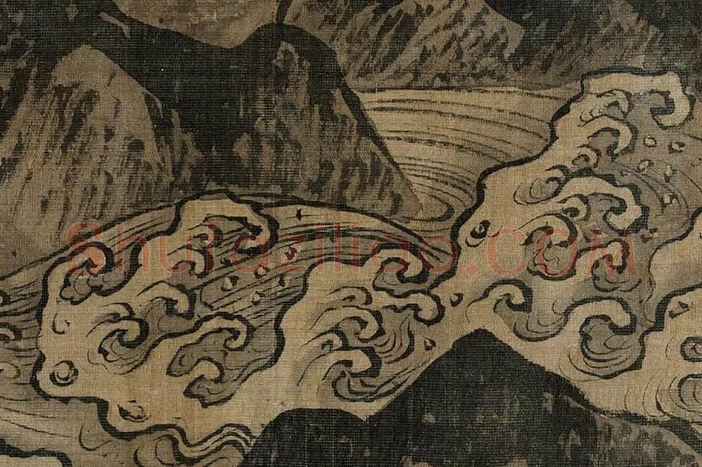 夏圭长江万里图局部 (1)