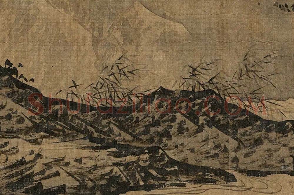 夏圭长江万里图局部 (9)