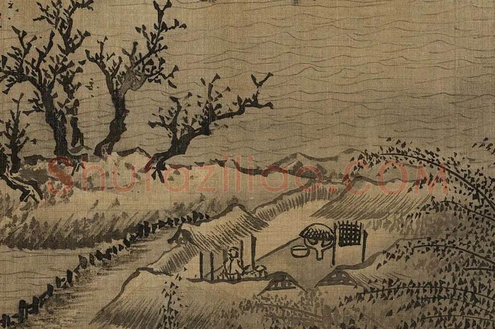夏圭长江万里图局部 (13)
