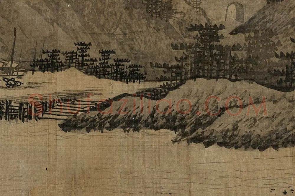 夏圭长江万里图局部 (14)