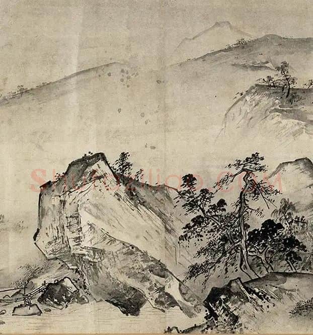 夏圭山水画《溪山清远图卷》_08