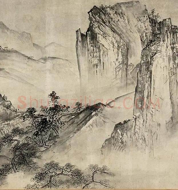 夏圭山水画《溪山清远图卷》_09