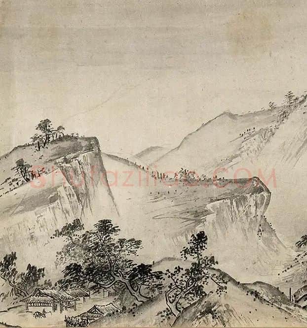夏圭山水画《溪山清远图卷》_13