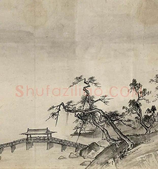 夏圭山水画《溪山清远图卷》_15