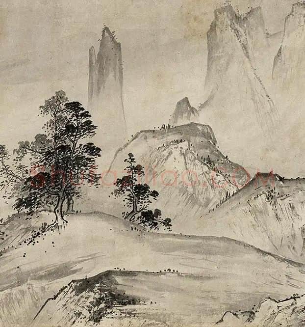 夏圭山水画《溪山清远图卷》_16