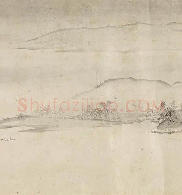 夏圭山水画《溪山清远图卷》_20