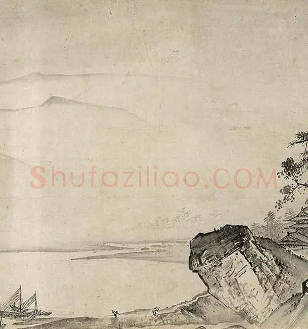 夏圭山水画《溪山清远图卷》_22
