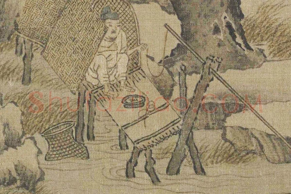 宋人雪渔图卷局部 (5)