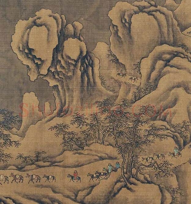 郭熙山水人物《关山积雪图》卷_08