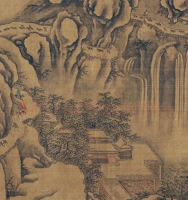 郭熙山水人物《关山积雪图》卷_09