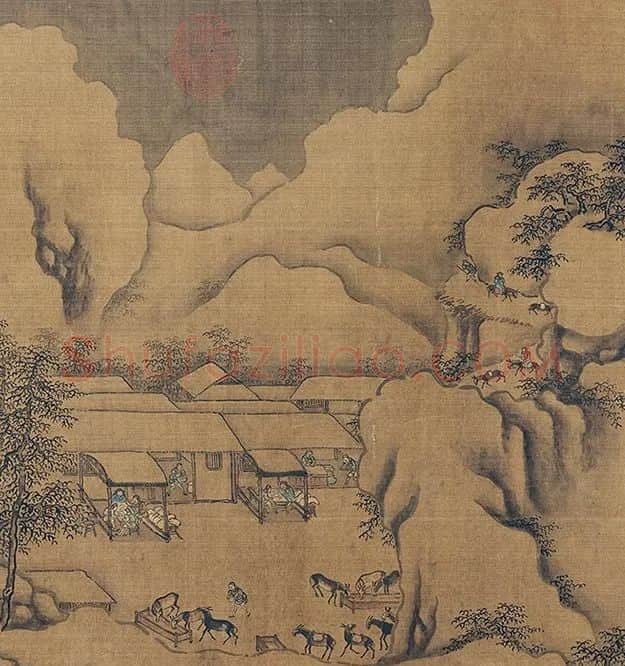郭熙山水人物《关山积雪图》卷_12