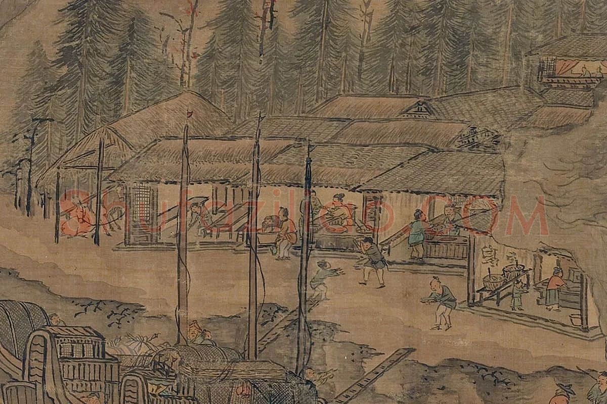 郭熙《关山行旅图》局部 (2)